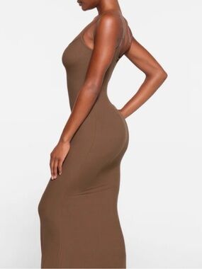 Skims Soft Lounge Oxide Slip Dress Long RARE color! 4X